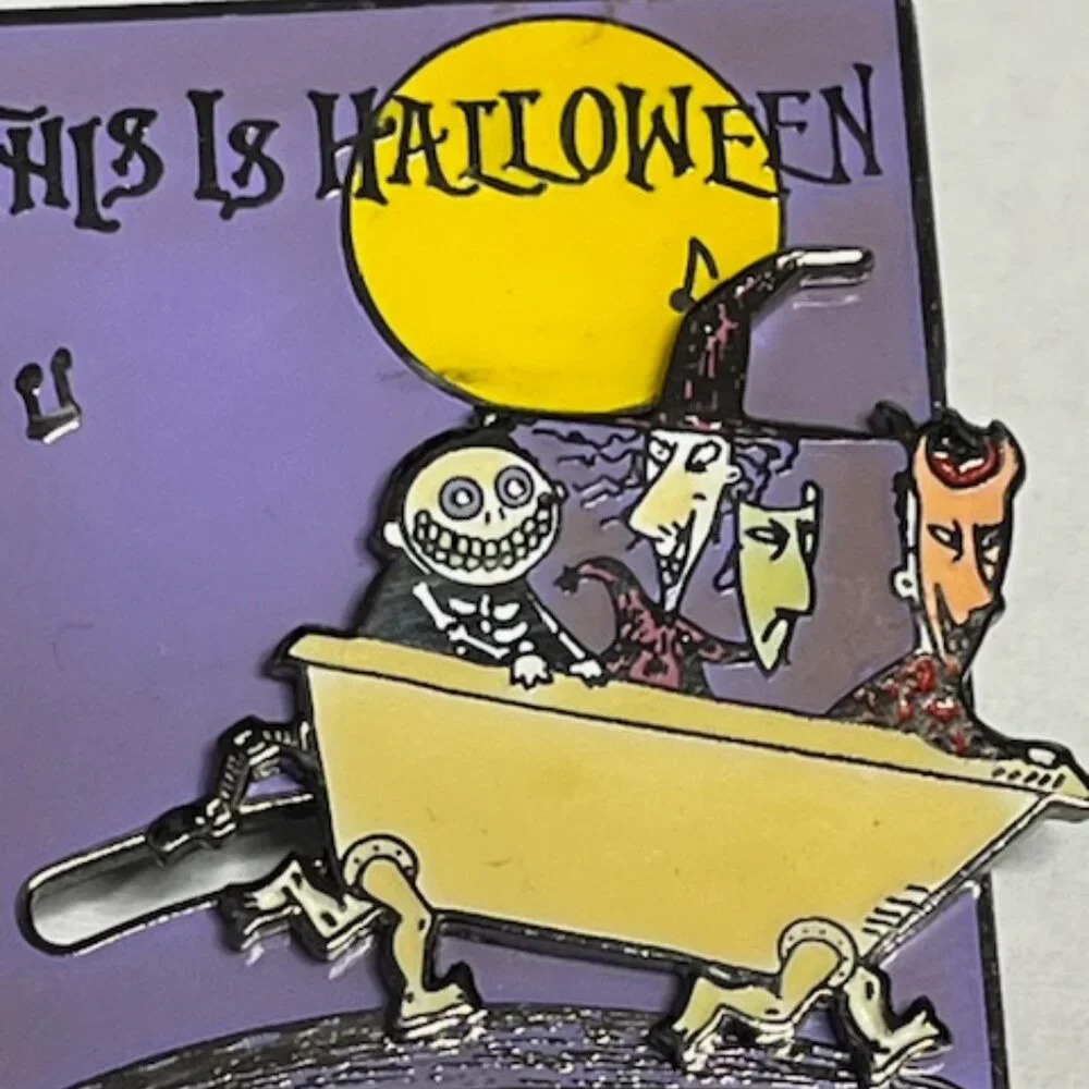 Disney This Is Halloween Walking Bathtub Slide Lapel Vest Hat Pin 1.25